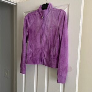 Juicy Couture Purple Bomber Jacket with Ribbed Cuffs